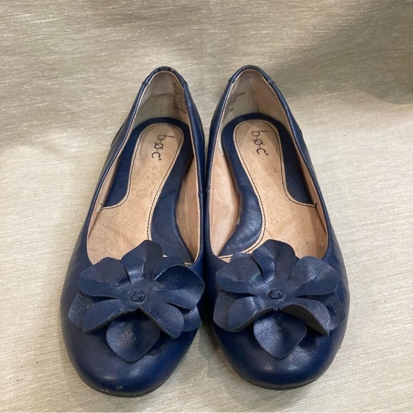 BOC Sz 8 Born Of Concept 3D Flower Toe Cap Vegan Leather Ballet Flats Shoes - Picture 2 of 15